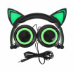 Folding earphone Cute LED Light Cartoon Cat earphone For Gaming Cat Headphone For PC Computer Mobile Phone MP3 Mobile phone music