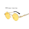 SHAUNA Classic Punk Styles Women Round Sunglasses Fashion Hollow Out Legs Men Clear Red Lens Shades UV400