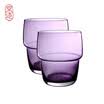 Beijing made colored glass juice glass cup whiskey glass beer mug smoke gray 2 Pack