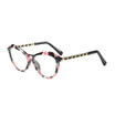 SHAUNA Metal Chain Legs Women Cat Eye Glasses Frame Fashion Ladies Anti-Blue Rays Lens Glasses UV400