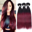 Amazing Star Peruvian Virgin Hair Straight Hair 3 Bundles Unprecessed Ombre Human Hair Extensions Can Be Permed&Styled T1B99j