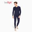INTERIGHT Qiuyi Qiuku 50S long-staple cotton spandex comfortable warm male V-neck suit ingenuity to create Jingshu cotton craft gray XL