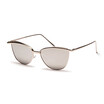 SHAUNA Classic Metal Frame Women Cat Eye Sunglasses Fashion Men Clear Red Lens Shades UV400