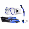 Snorkel Gear Set Snorkel Tube Fin Tempered Diving Mask for Adult