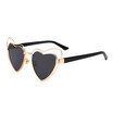 SHAUNA Oversize Double Rims Women Heart Sharp Sunglasses Fashion Ladies Clear Red Lens Shades UV400
