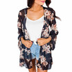 Women Kimono Cardigan Kaftan Shawl Coat Beach Swimwear Cover Up Blouse Tops