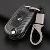 Huashi Buick Weilang key bag dedicated to Buick Weilang key package 2018 folding remote control car modified key package cover buckle modification special folding three-key - all black