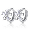 Cubic Zirconia Hoop Earrings For Women Korea Trendy Jewelry Fashion Accessories Female Ladies Mothers Day Gift WHEK08