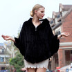 2018 fashion womens fur shawl winter knit leather mink fur shawl&fur headband knitted mink jacket discount
