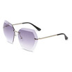 SHAUNA Classic Oversize Women Rimless Sunglasses Fashion Ladies Pink Gradient Lens Glasses