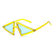 SHAUNA Unique Women Triangle Sunglasses Fashion Men Clear Frame Pink Yellow Glasses Summer Styles UV400