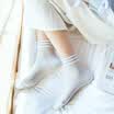 Yu Zhaolin female socks female college wind summer thin glass crystal socks in the tube casual sports tide socks two bars tide socks are code 35-38