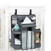 Dexbaby American crib storage bag baby bed hanging bag rack bedside storage bag multi-function diaper storage bag baby supplies storage bag classic gray
