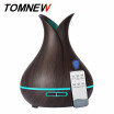 TOMNEW 400ML Essential Oil Diffuser Humidifier Ultrasonic Aroma Aromatherapy Diffuser Wood Grain Mist Maker with Remote Control