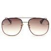 SHAUNA Oversize Pearl Effect Rim Women Round Rimless Sunglasses Double Bridges Fashion Men Gradient Lens Shades UV400