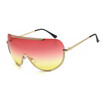 SHAUNA Oversize Women Half Frame Sunglasses Fashion Integrated Gradient Tinted Lens Men Goggle Glasses