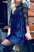 Sexy Women Lace Crushed Velvet Mini Dress Lace Splicing Half Sleeve Evening Party Cocktail Shift Dress Homecoming Dress