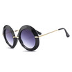 SHAUNA Oversize Faceted Frame Women Round Sunglasses Popular Ladies Gradient Lens Shades UV400