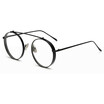SHAUNA Wide Bridge Fashion Thick Metal Glasses Frame Women Round Eyeglasses Retro Men Anti-Blue Rays Clear Lens