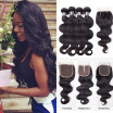 Unprocessed 7A Malaysian Virgin Hair 4 Bundles With 4x4 Closure Body Wave Hair Natural Crochet Hair Fast Shipping New Arrival