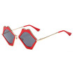 SHAUNA New Arrival Oversize Lips Sharp Women Sunglasses Fashion Large Frame Ladies Pink Lens Shades UV400