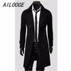 Mens Trench Coat 2018 New Fashion Designer Men Long Coat Autumn Winter Double-breasted Windproof Slim Trench Coat Men Plus Size