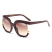 SHAUNA Oversize Women Half Frame Sunglasses Brand Designer Fashion Ladies Unique Round Gradient Lens Shades UV400