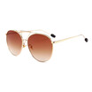SHAUNA Oversize Double Bridges Women Round Sunglasses Unique Ladies Clear Red Lens Shades UV400