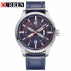 Curren luxury brand quartz watch Casual Fashion Leather watches reloj masculino men watch free shipping Sports Watches 8211