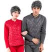 Snow in the fly men&women thermal underwear feather velvet cotton plus velvet thickening middle&old aged cardigan set XYT5999 mens dark gray 180