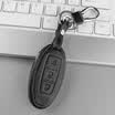 Huafu Ford Key Bag Folding Three Buttons Black Ford Maverick Mondeo Winning Leather Key Holder