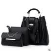 2018 nuevo bolso de hombro portátil de las mujeres perlas de moda de color sólido borla madre bolsa de tres piezas mochila de estilo europeo