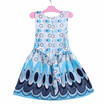 Girl dress Princess Bow Belt dress Circle Bubble Peacock print kids clothes girls Party dresses 2-11Y free shipping