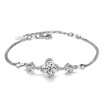 High Quality Cubic Zirconia Fashion Flower Charms Bracelets Jewelry For Women Accessories Rhinestone Bracelet WHBK15