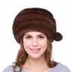 Winter Womens Mink Fur Hat Warm Stripe Personality Design Handmade Genuine Fur 2018 New Discount Street Fashion Ball Decoration