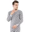 Snow flying cotton autumn clothes long pants mens basic thermal underwear set thin section cotton bottoming cotton sweater X230 mens dark gray round neck 170