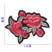 twilingh Patches Sewing On Iron-On Accessories Red Flower Embroidered Sequined Patches For Women Wedding Dress Clothing