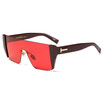 SHAUNA Fashion Half Frame Women Square Sunglasses Brand Designer Men Red Tinted Lens Glasses
