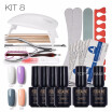 ROSALIND Nail Art Tools Set Cure 6W UV Lamp Gel Polish Soak Off Base Coat Top Coat Gel Nail Manicure Kits gel lacquer