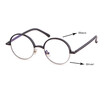 SHAUNA Fashion Punk Styles Women Round Sunglasses Double Colors Metal Frame Men Clear Lens Glasses UV400