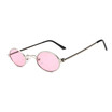 SHAUNA Trending Women Small Oval Sunglasses Candy Colors Fashion Men Clear Red Lens Shades UV400