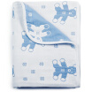 Sanli cotton high-density gauze pro-skin care by a class of safety standards infant supplies scarves cover blanket 105 × 105cm cartoon bear - light blue