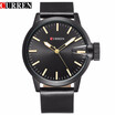 CURREN luxury top brand new fashion black quartz mens watch leather strap montre homme Wrist Sports Military Army Relogio 8208