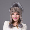 Mink Fur Hat Russian Winter Hat Womens Genuine Suede Fur Hat Silver Fox Fur 2018 Womens Fashion High-End Female Cap DHY-22