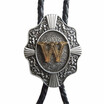 Men Bolo Tie Original Initial Letter Western Cowboy Cowgirl Wedding Bolo Tie Leather Necklace