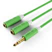Wins shengwei AC-3003D 35mm stereo two points audio line couple line 30CM AUX one two audio adapter 1 minute 2 headphone extension cable