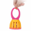 Kids 5" Handled Cage Bell Children Rattle Infant Baby Mini Educational Musical Percussion Toy