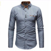 2018 mens shirt fashion business casual shirt mens clothes brand dress shirt high quality Solid color shirt camisa masculina