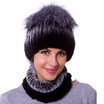 JKP brand autumn&winter womens hats natural rex rabbit fur high quality handmade bib hat set 2018 new hot fashion trend