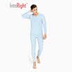 INTERIGHT Qiuyi Qiuku 50S long-staple cotton spandex comfortable warm male V-neck suit ingenuity to create Jingshu cotton craft gray XL